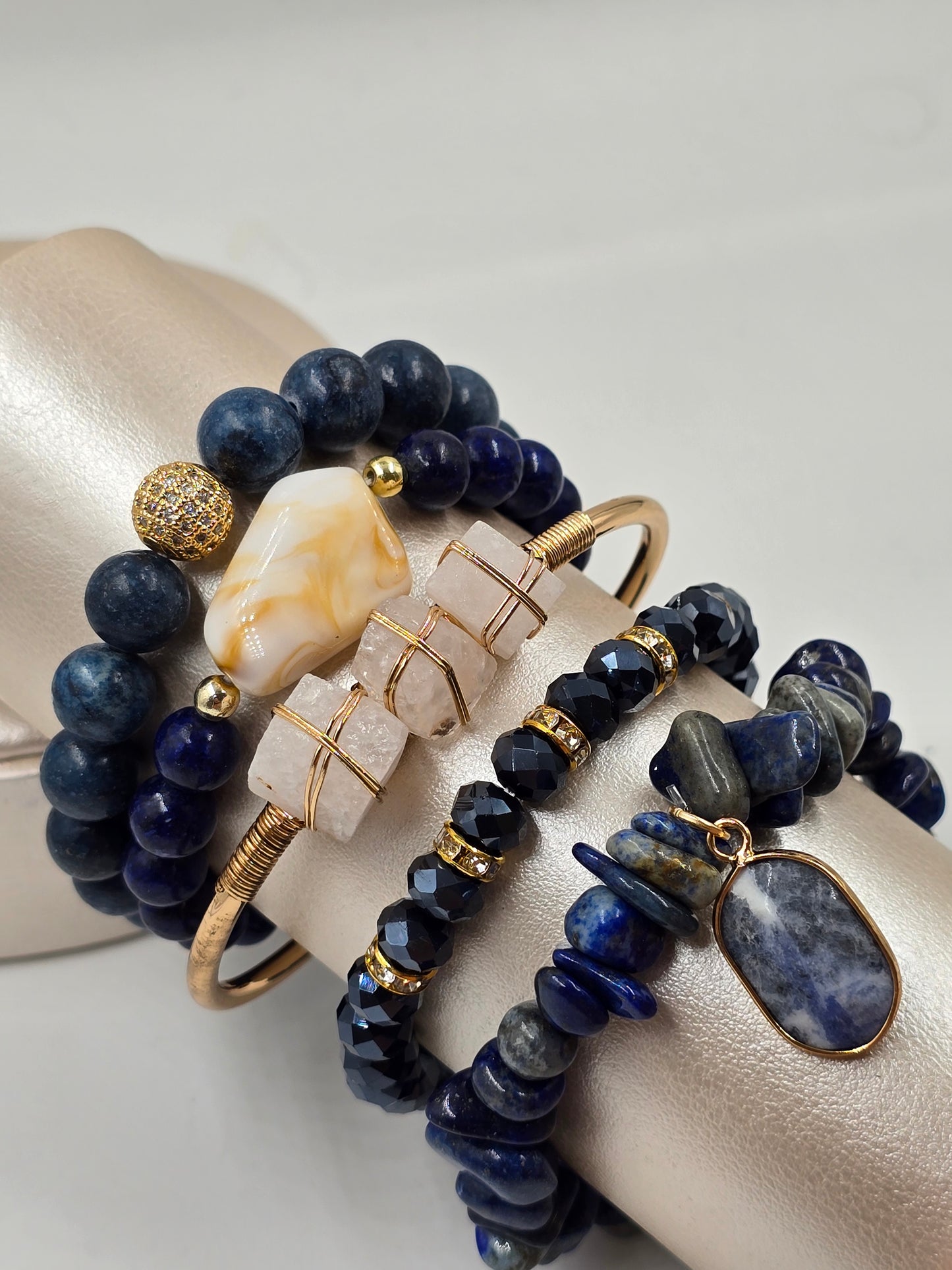 N - Natural Stone Bracelet Set