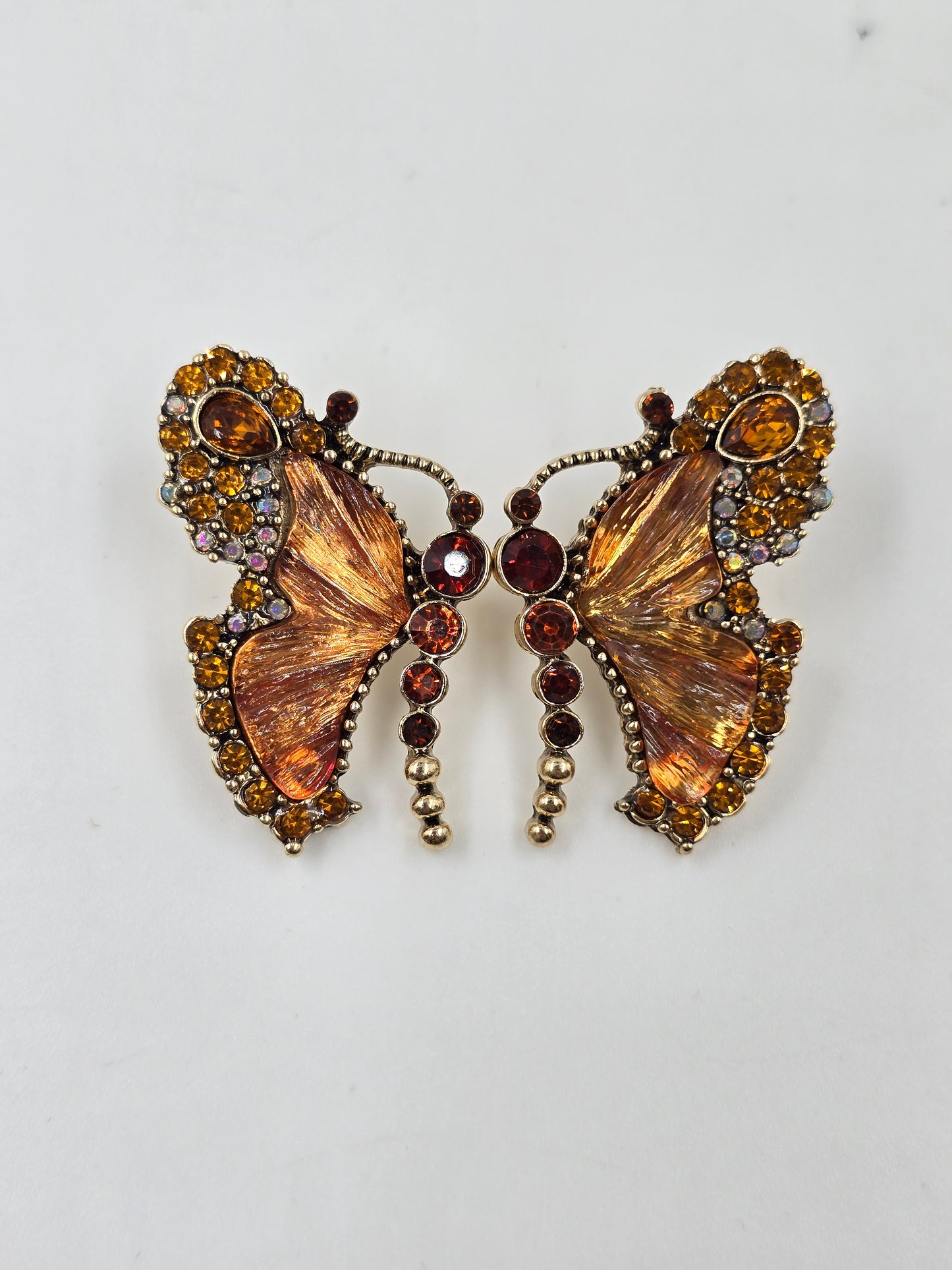 N - Amber Butterfly Earring