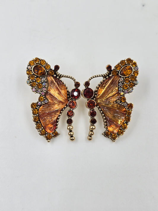 N - Amber Butterfly Earring