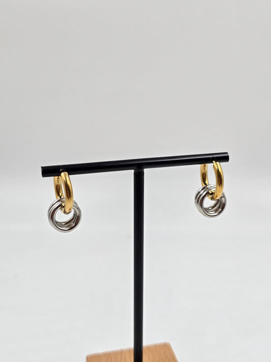 A - Two-Tone Linked Hoop