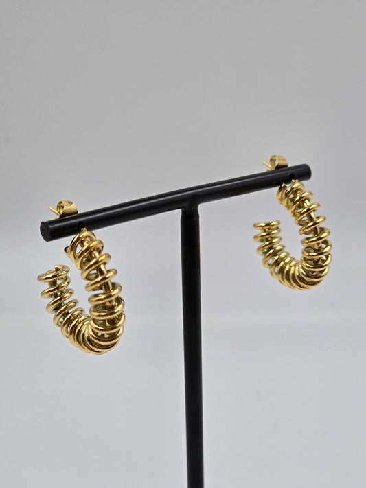 A - Golden Twisted Earring