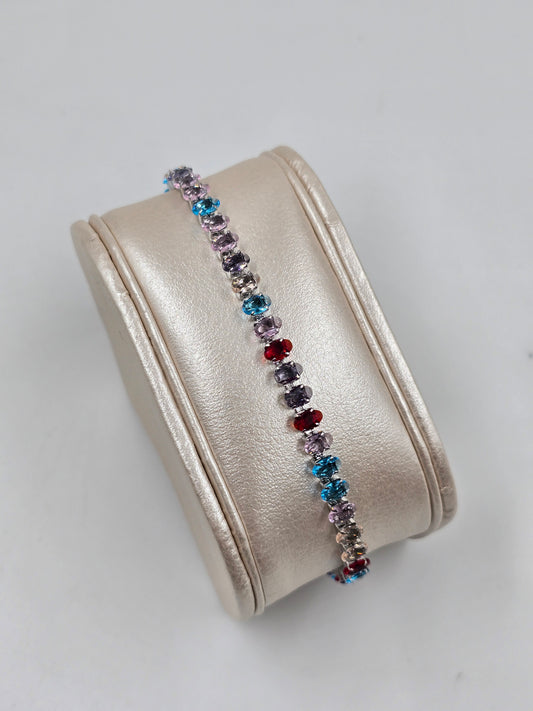 A - Silver Color Tennis Bracelet