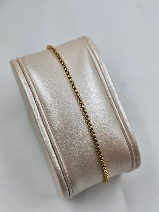 A - Golden Box Chain Bracelet Small