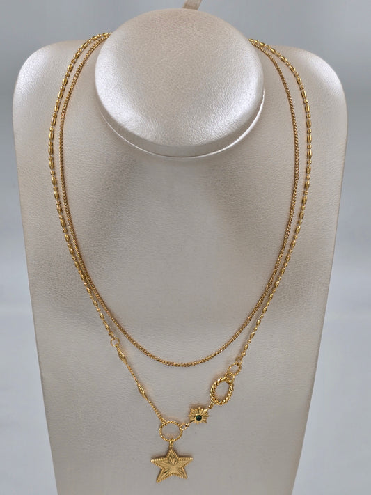 A - Golden Star Necklace