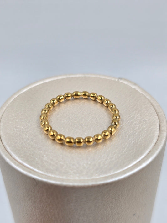 A - Golden Beaded Ring