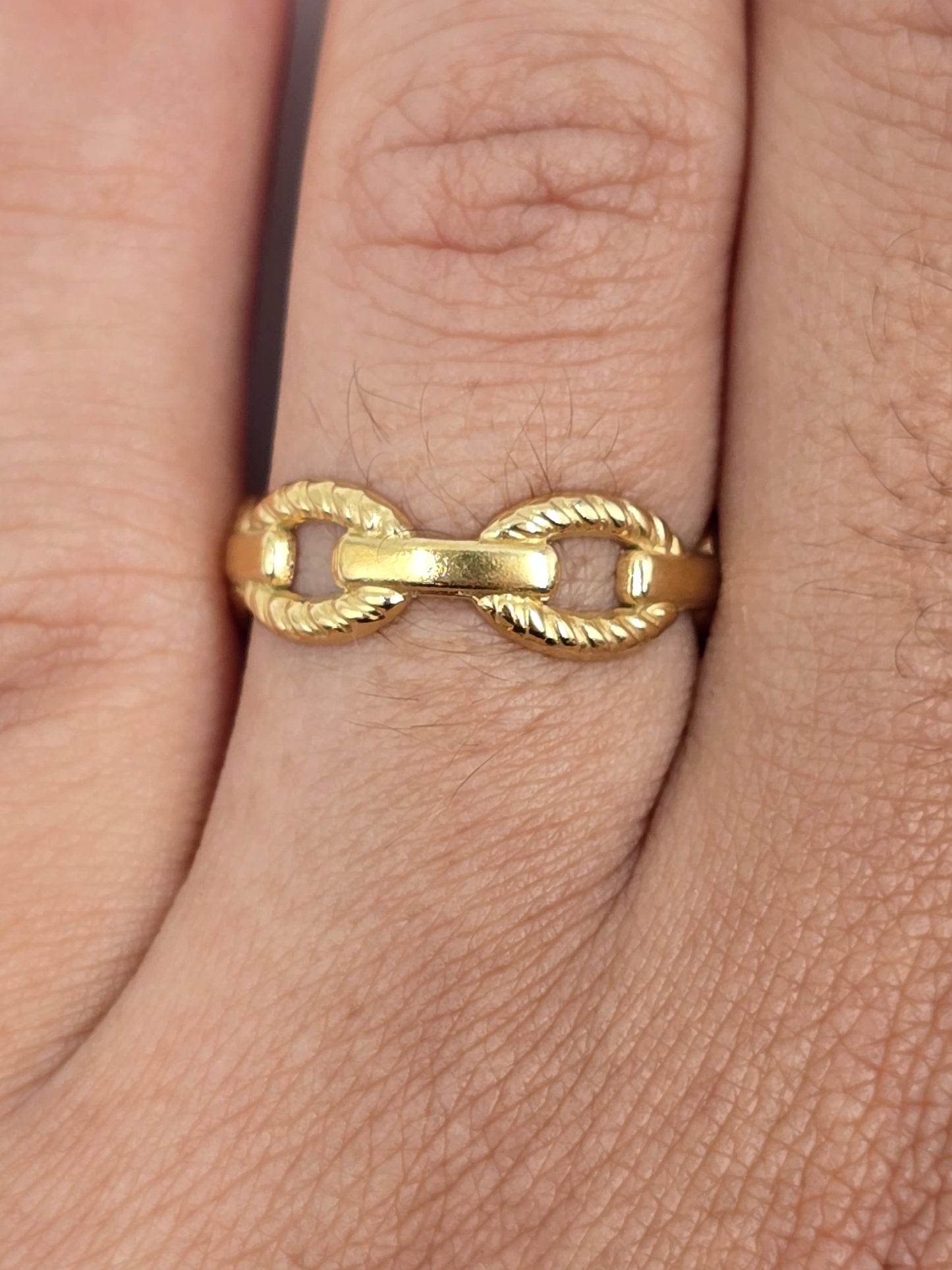 A - Golden Toggle Ring Stainless Steel