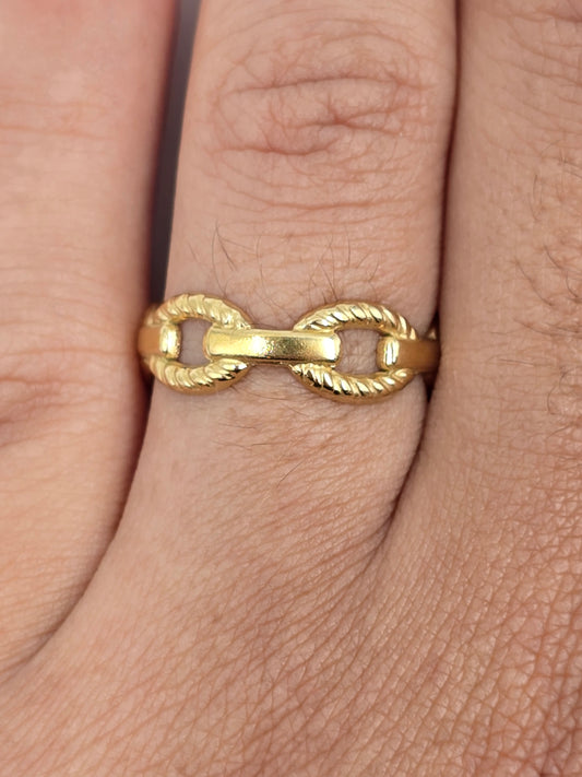A - Golden Toggle Ring Stainless Steel