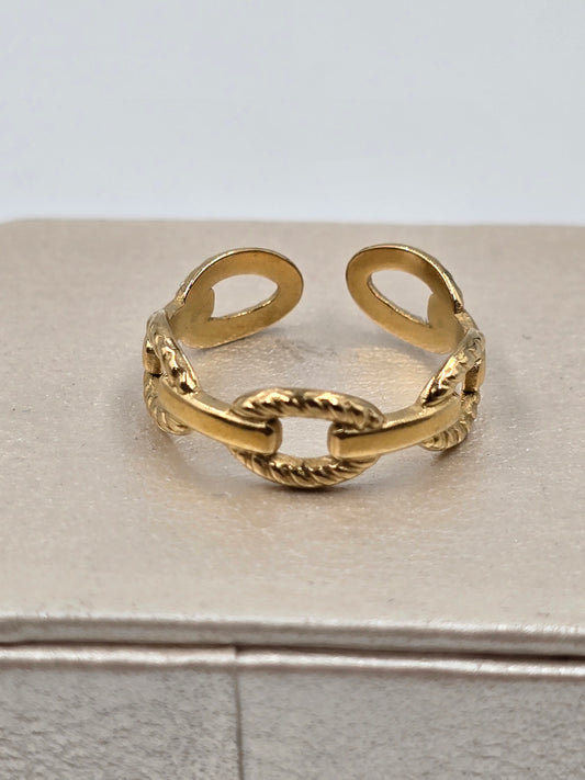A - Golden Toggle Ring Stainless Steel