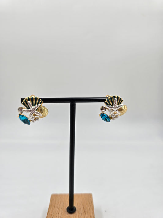 A - Golden Sea Earrings Stainless Steel