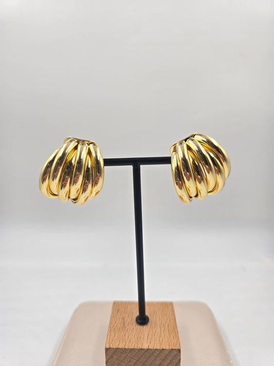 C - Golden Chunky Earrings