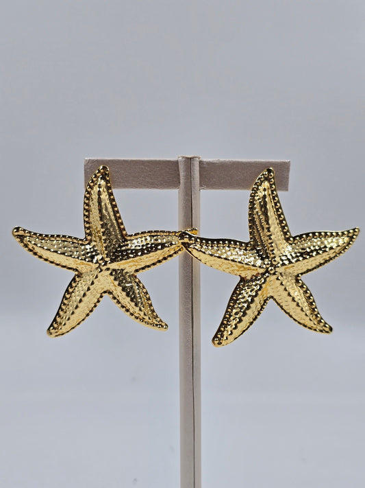 O - Golden Sea Star Earrings