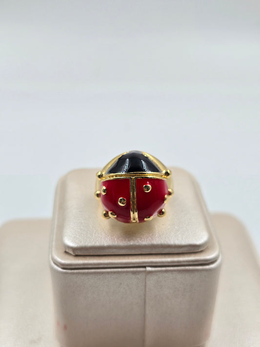 O - Lady Bug Ring