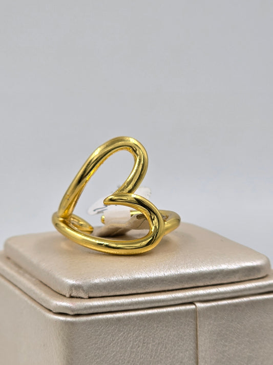 O - Golden Heart Ring