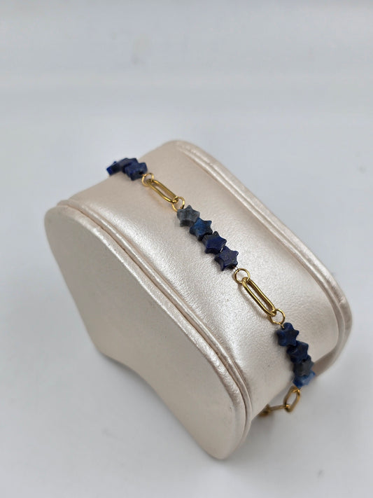 N - Stainless Steel Blue Star Bracelet