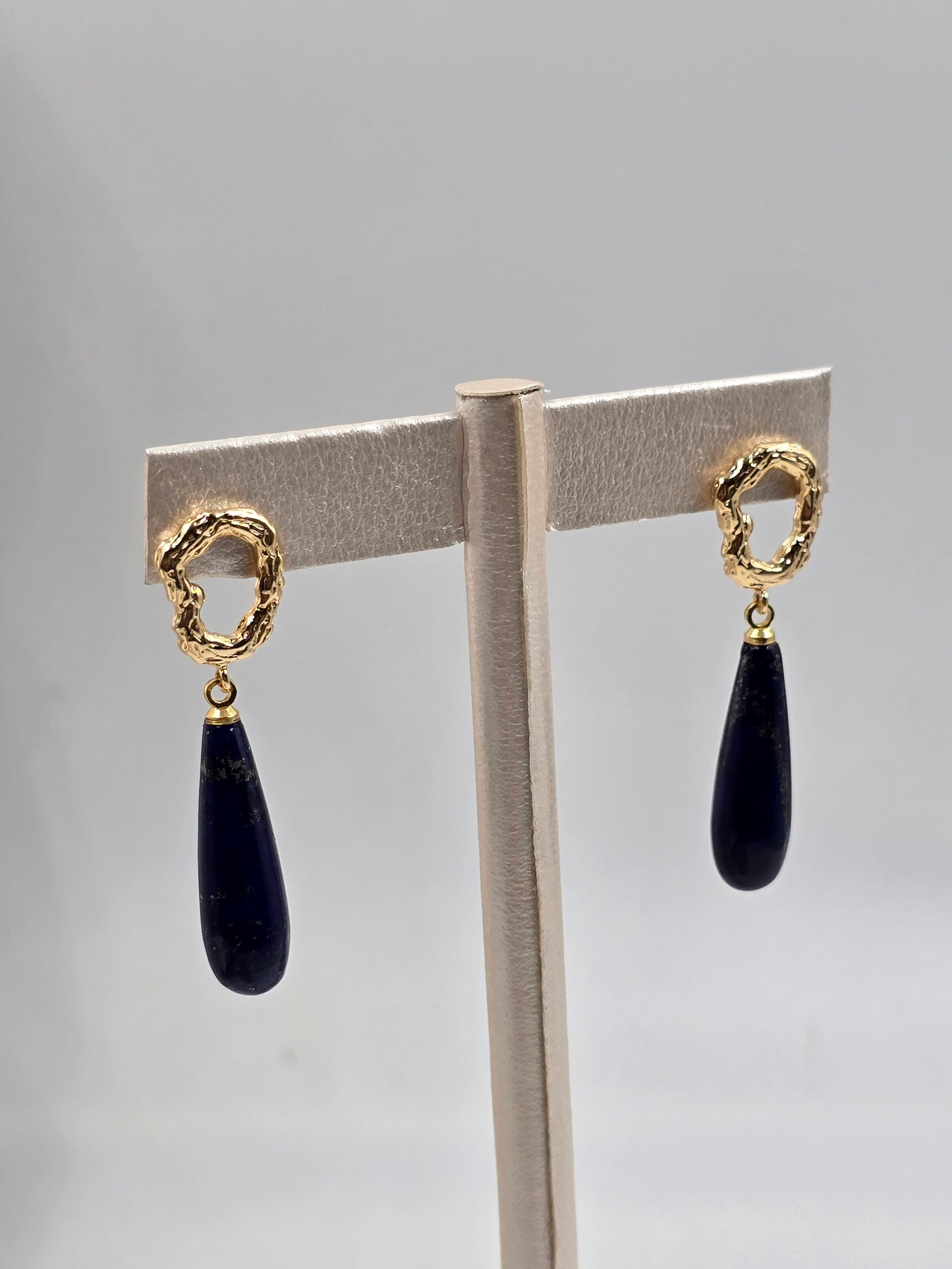 N - Natural Stone Drop Earring