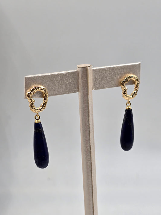 N - Natural Stone Drop Earring