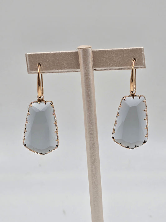 N-Claw-Set Crystal Drop Earrings