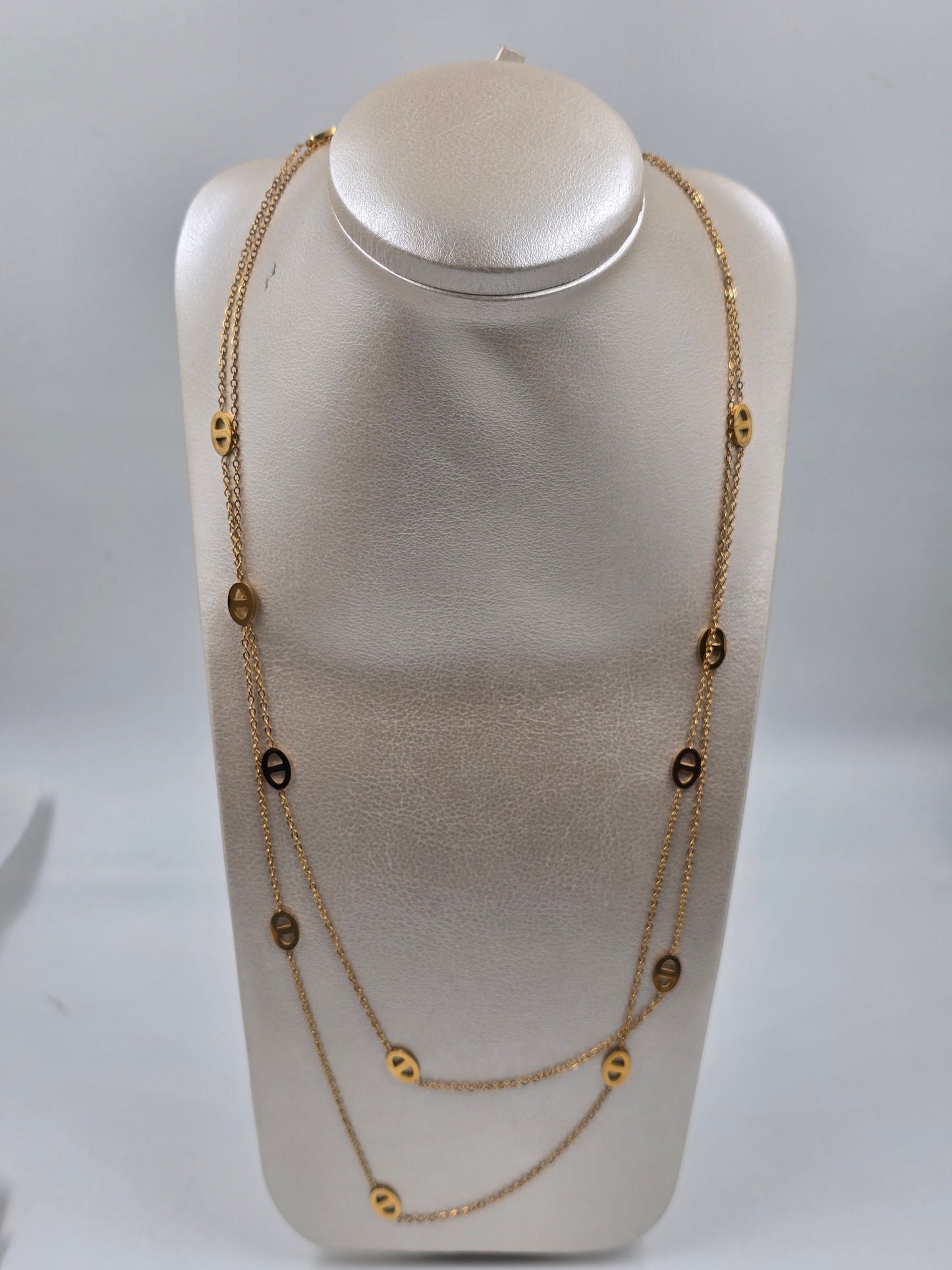 N - Stainless Steel long Necklace