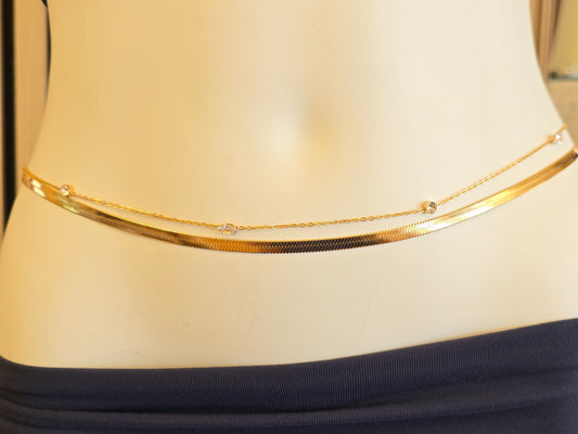 N- Bold Stainless Steel Belly Chain
