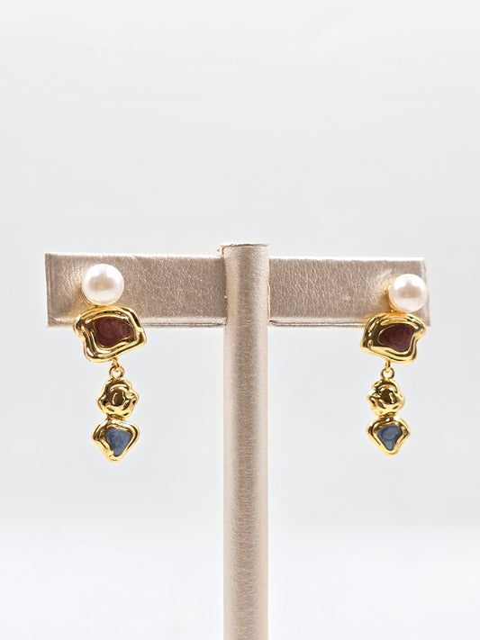 N - Abstract Form Earring