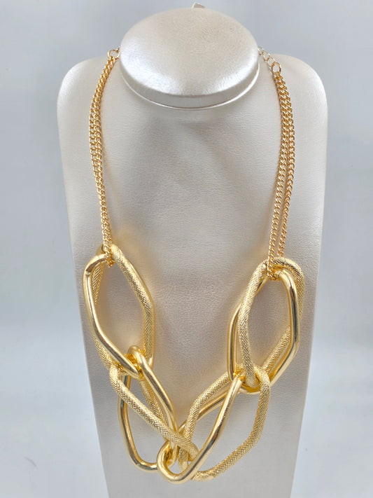 N - Big and Bulky Golden Chain Necklace