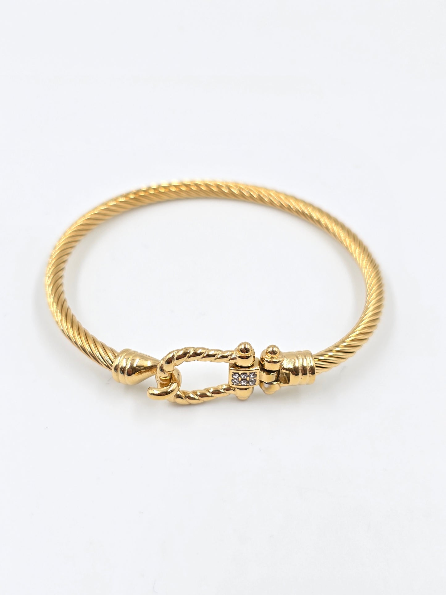 N - Stainless Steel Gold and Silver Bracelet