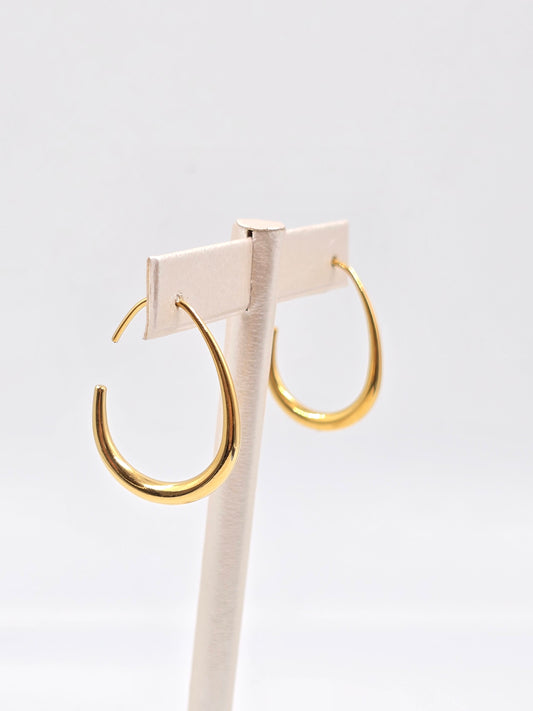 N - Gold Hoop Earring