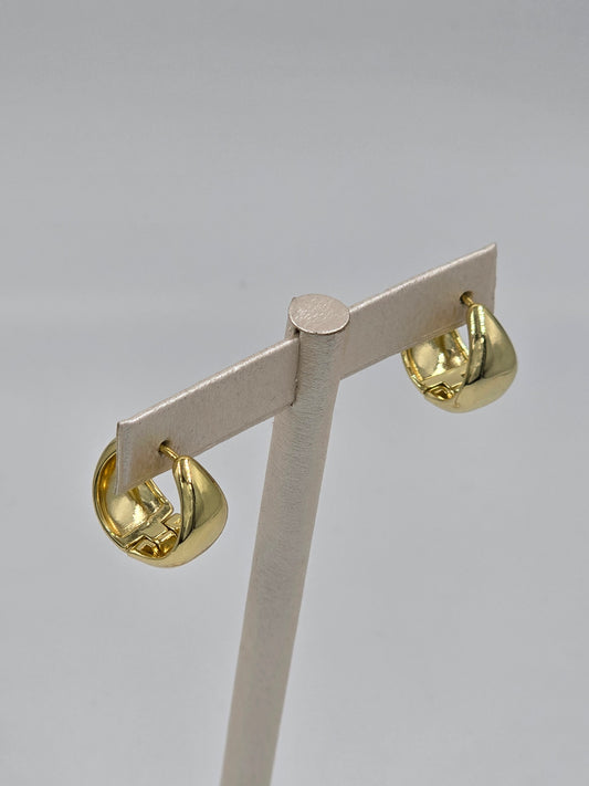 N - Classic Small Golden Chunky Hoops