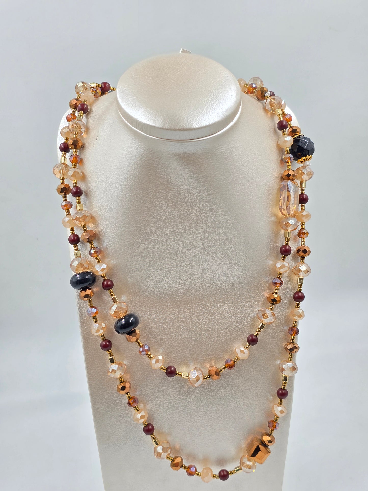 N - Brown Beads Necklace