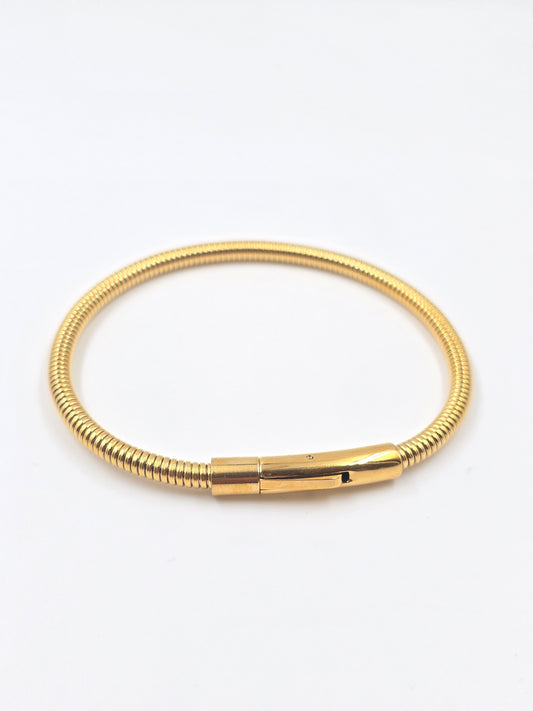 A - Golden Plain Bracelet