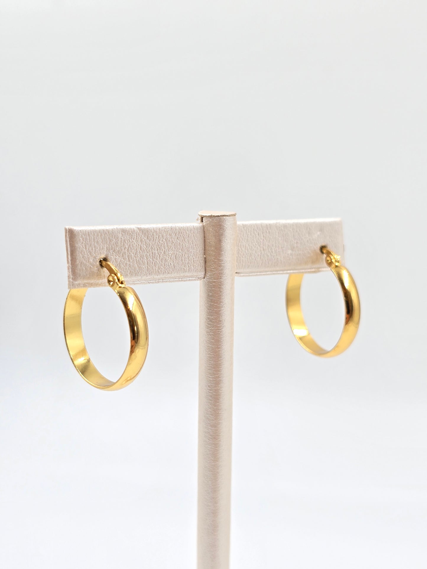 A - Wide Golden Hoops