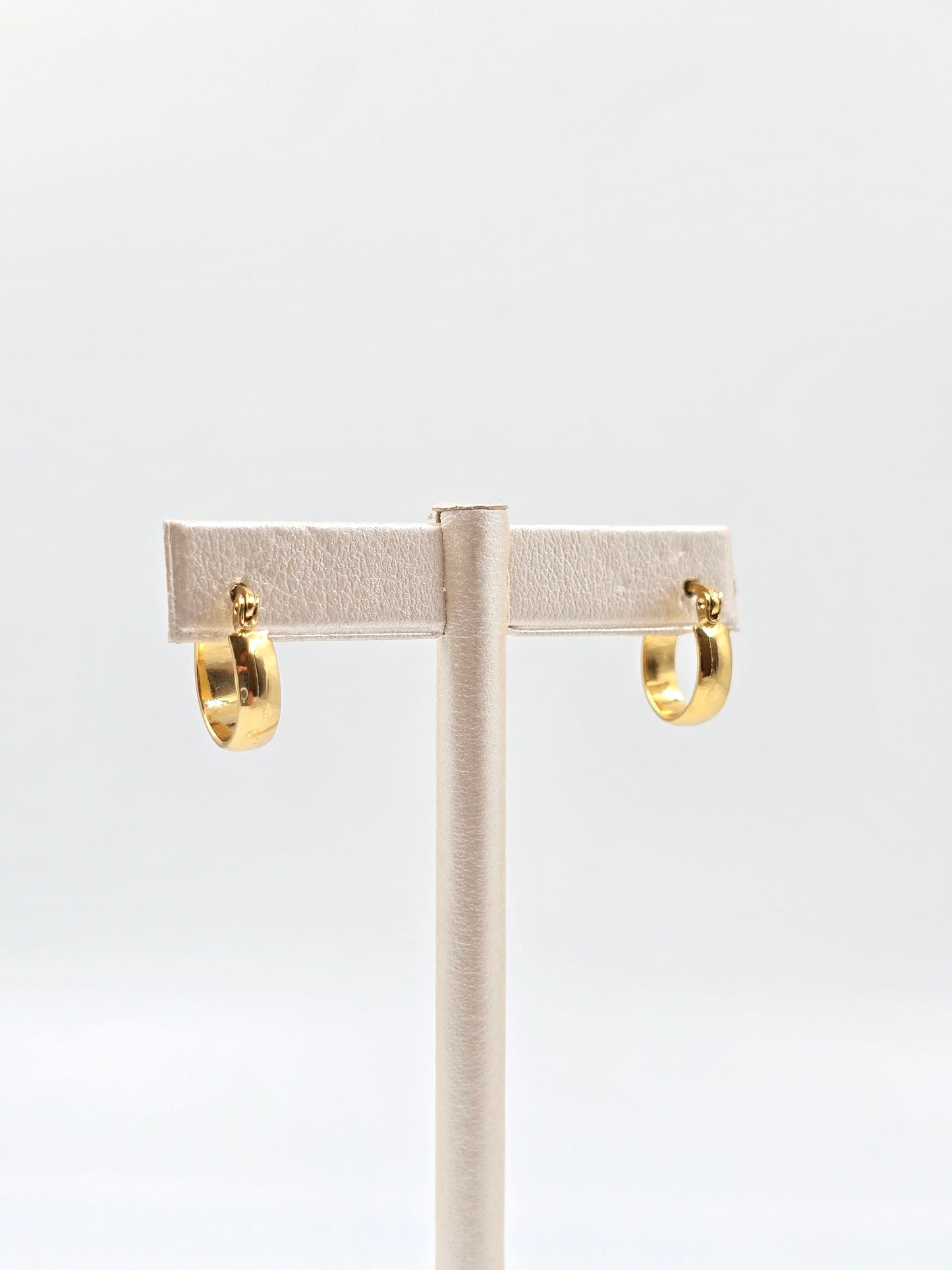 A - Wide Golden Hoops