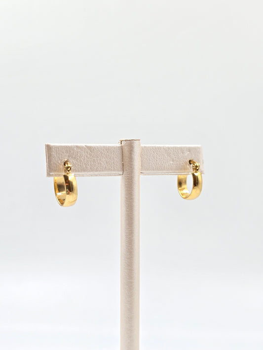 A - Wide Golden Hoops