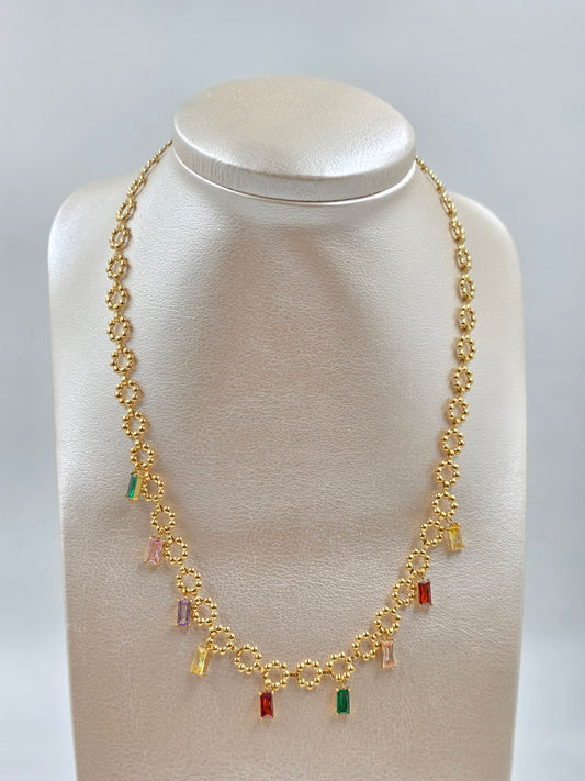 A - Multicolor Stainless Steel Necklace