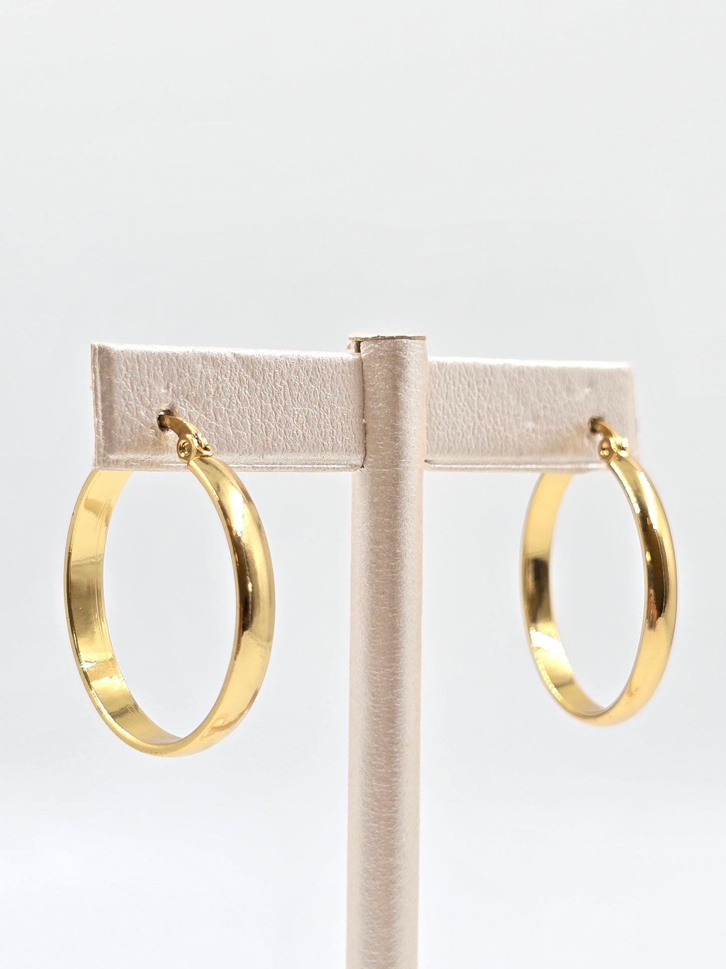 A - Wide Golden Hoops