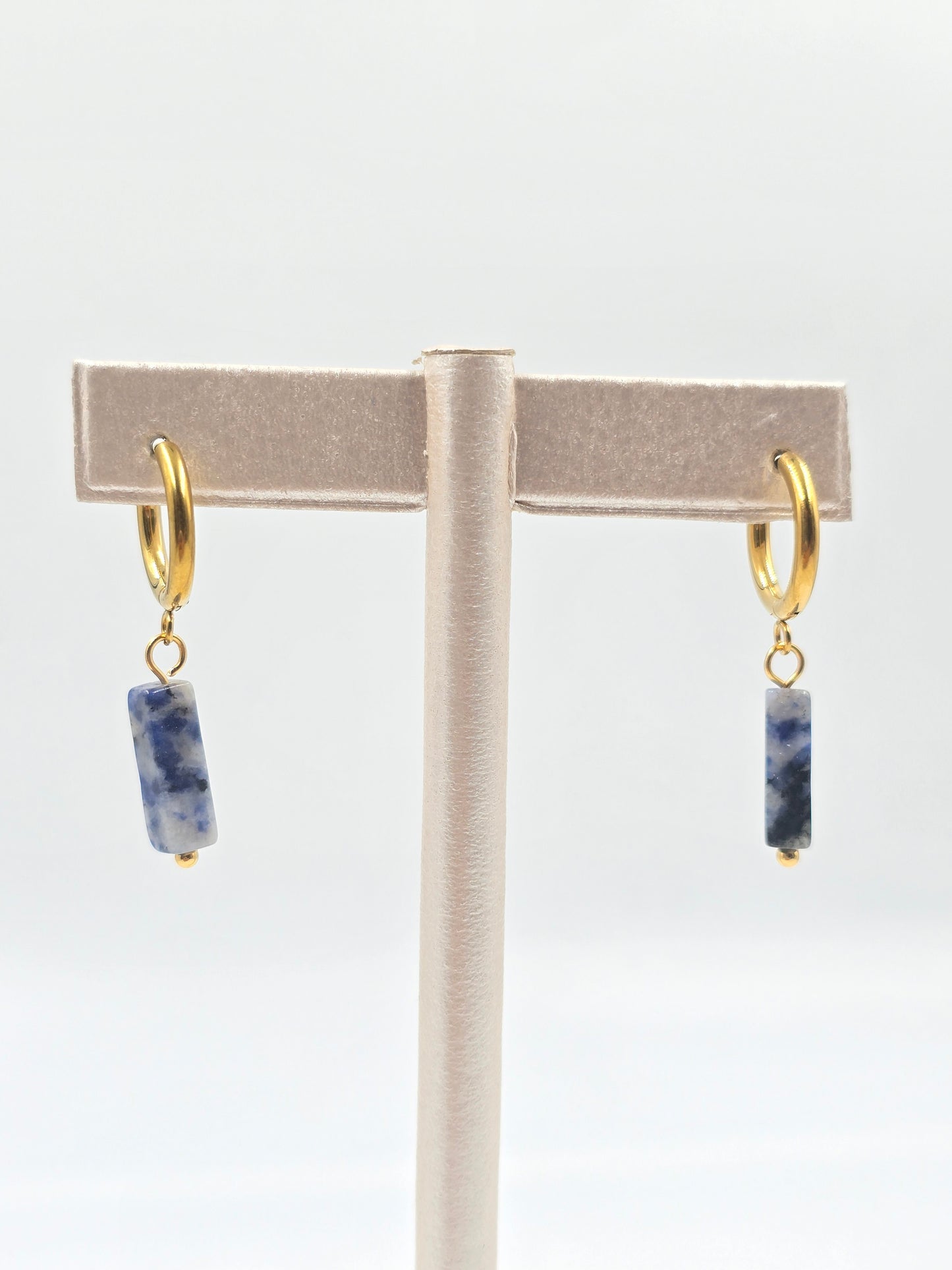 A - Stainless Steel Natural Stone Earrings