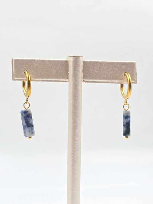 A - Stainless Steel Natural Stone Earrings