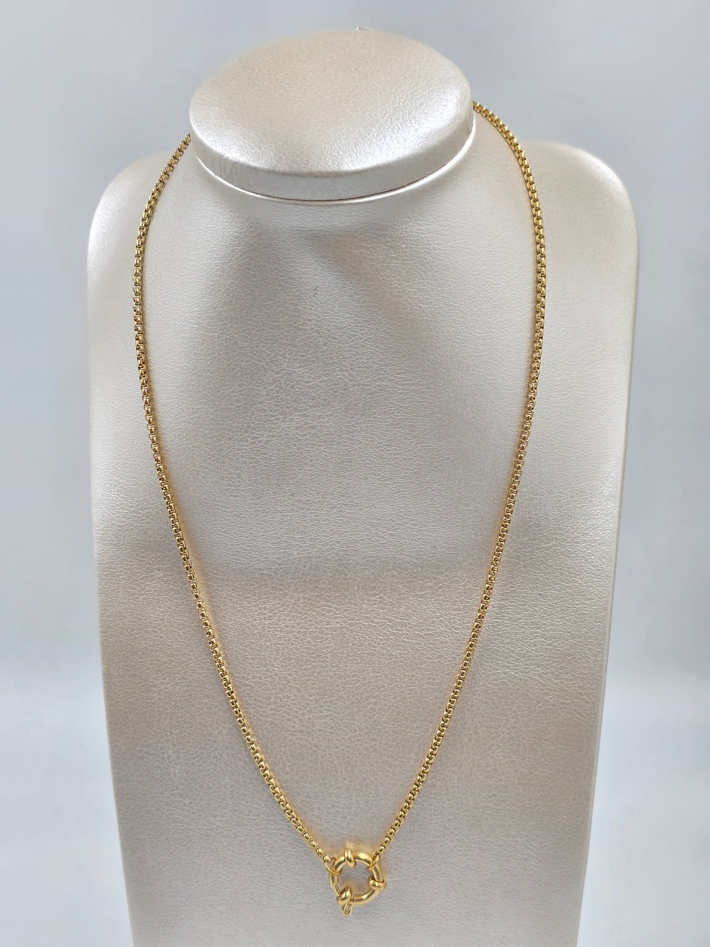 A - Stainless Steel Basic Chain Necklace With Clasp