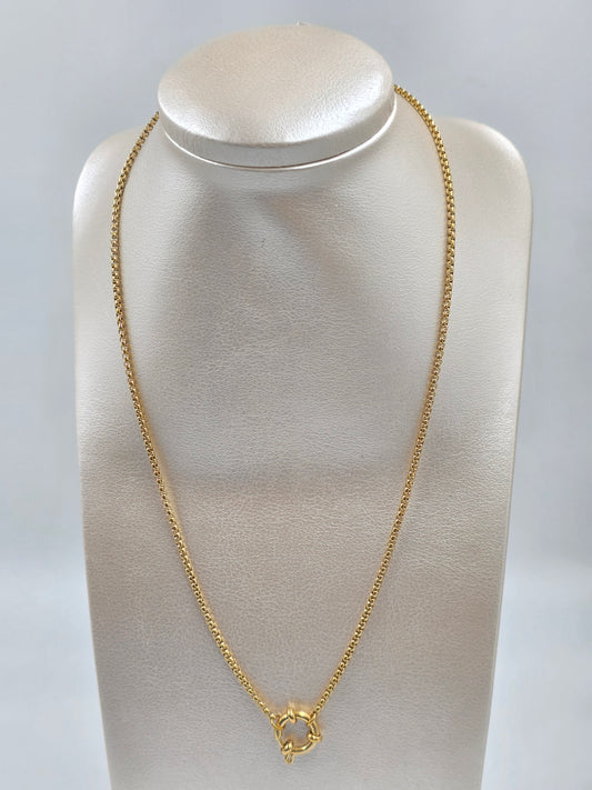 A - Stainless Steel Basic Chain Necklace With Clasp