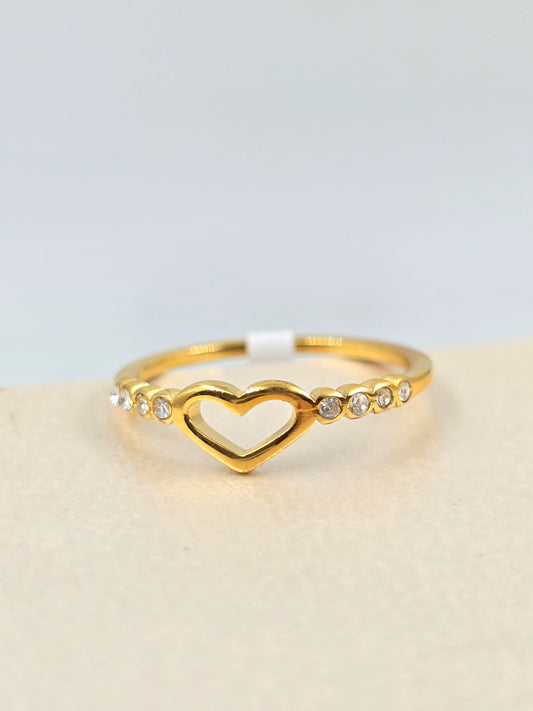 A - Stainless Steel Small Hart Ring
