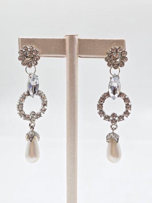 N - Floral Clusters Dangling Earring