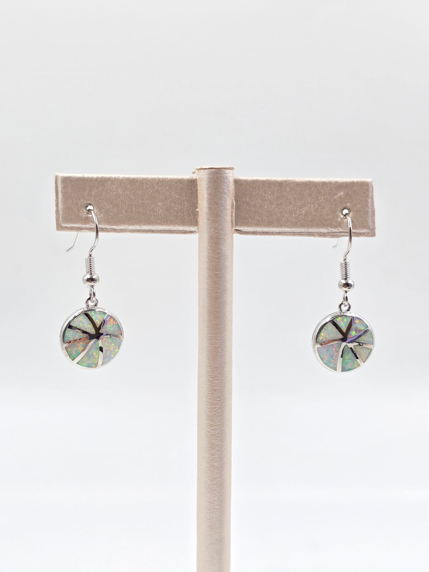 N - Silver Fishhook Dangle Earrings