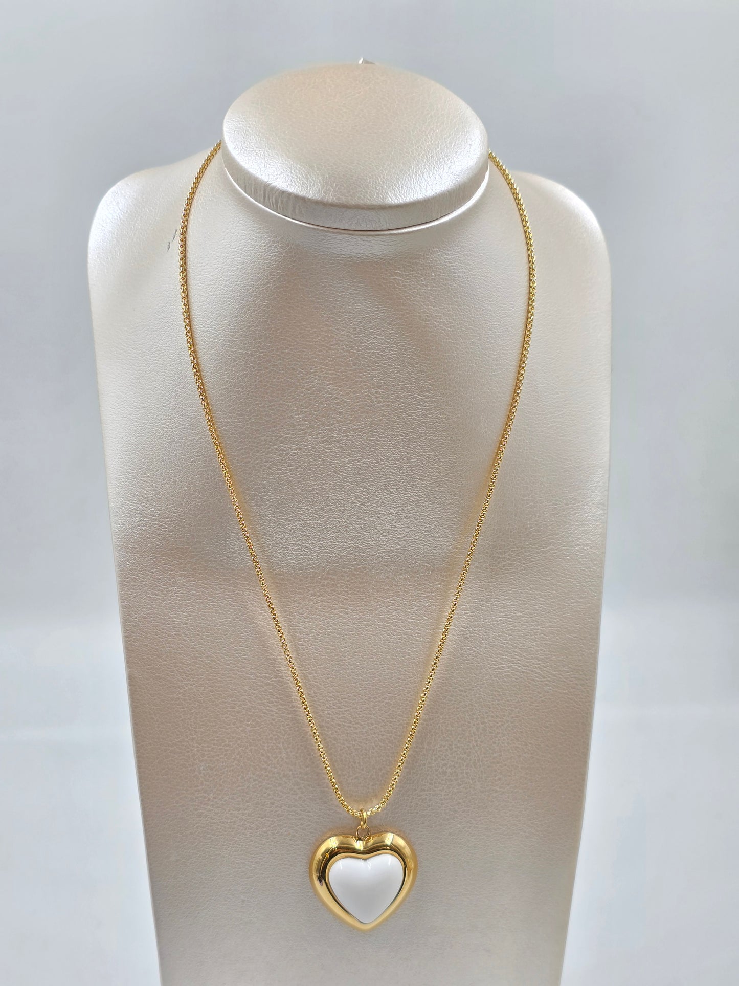 C - Gold Chain Necklace One Pendant