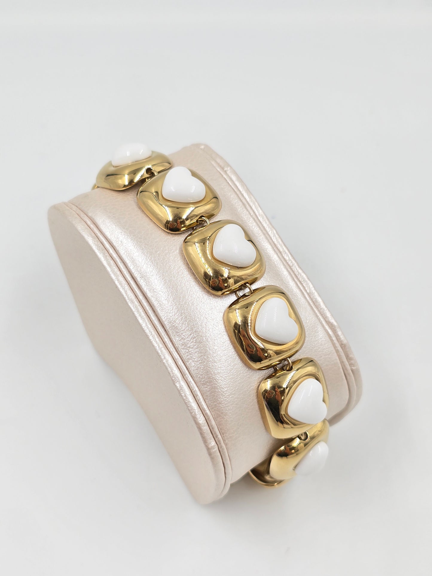 C - Stainless Steel  Gold and White Bracelet