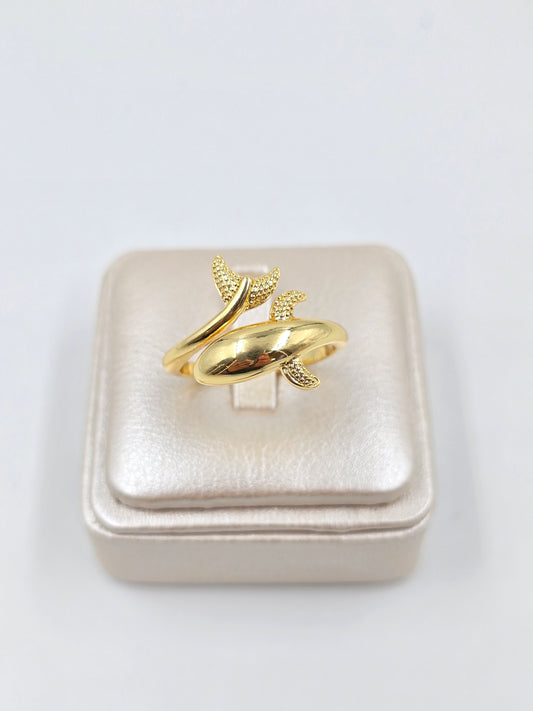 C - Gold Whale Ring
