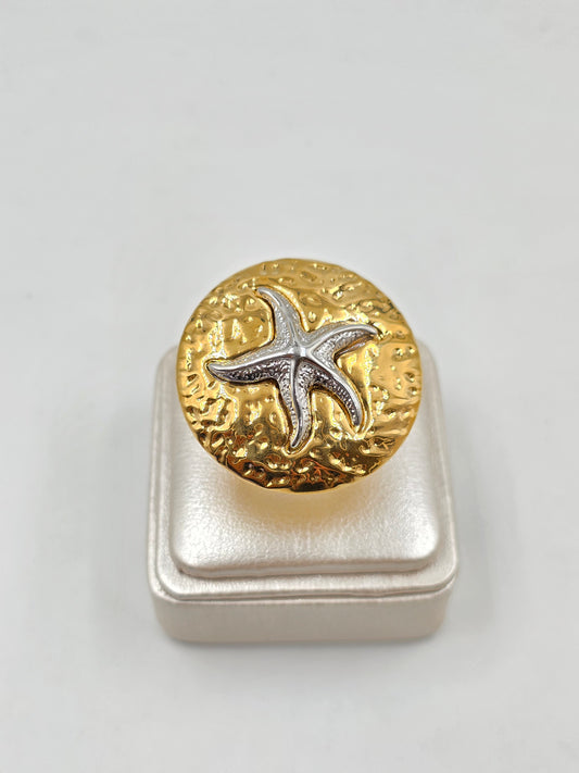 C - Gold Circle with Silver Star