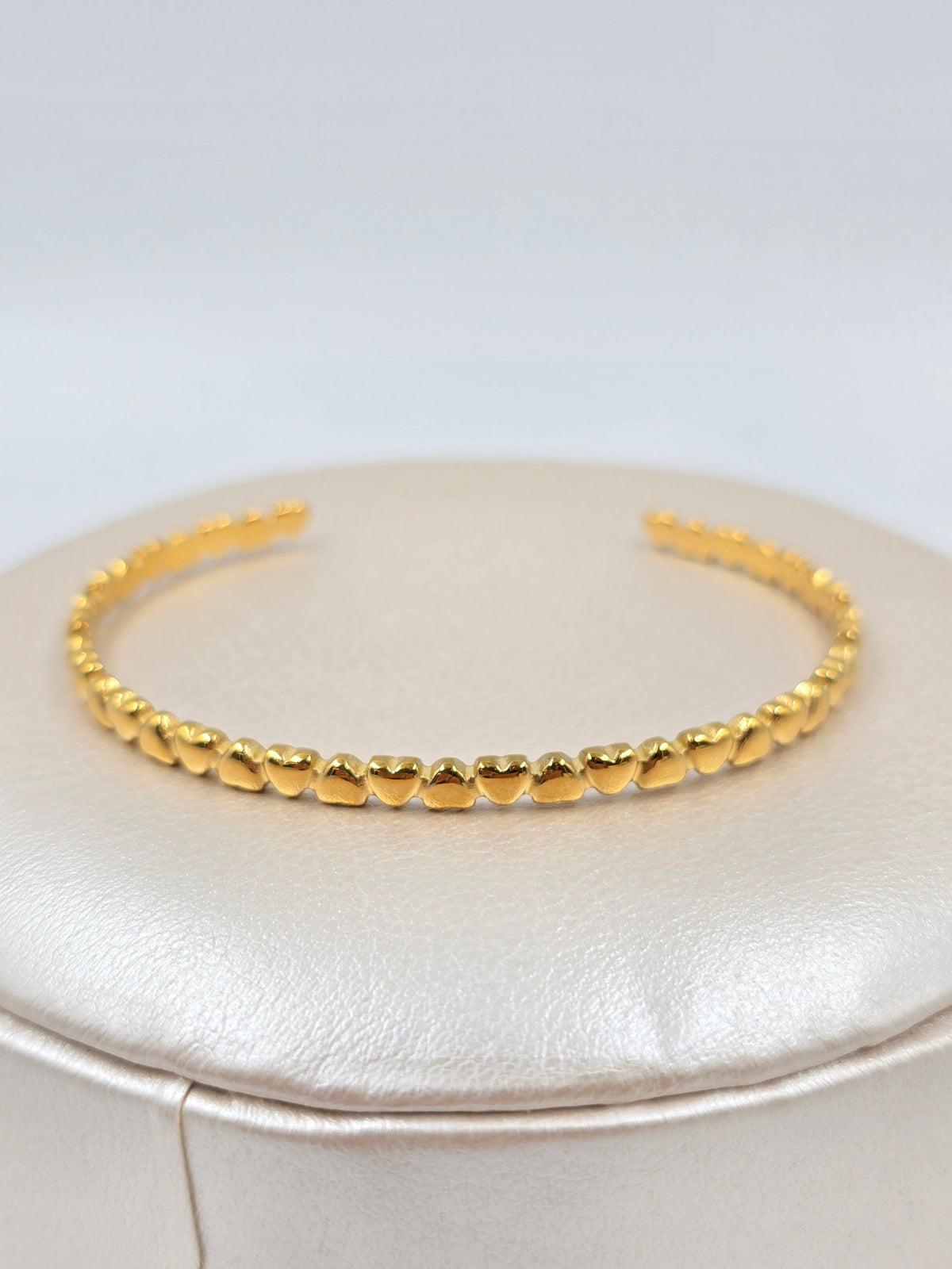 N - Stainless Steel Tiny Hearts Bangle