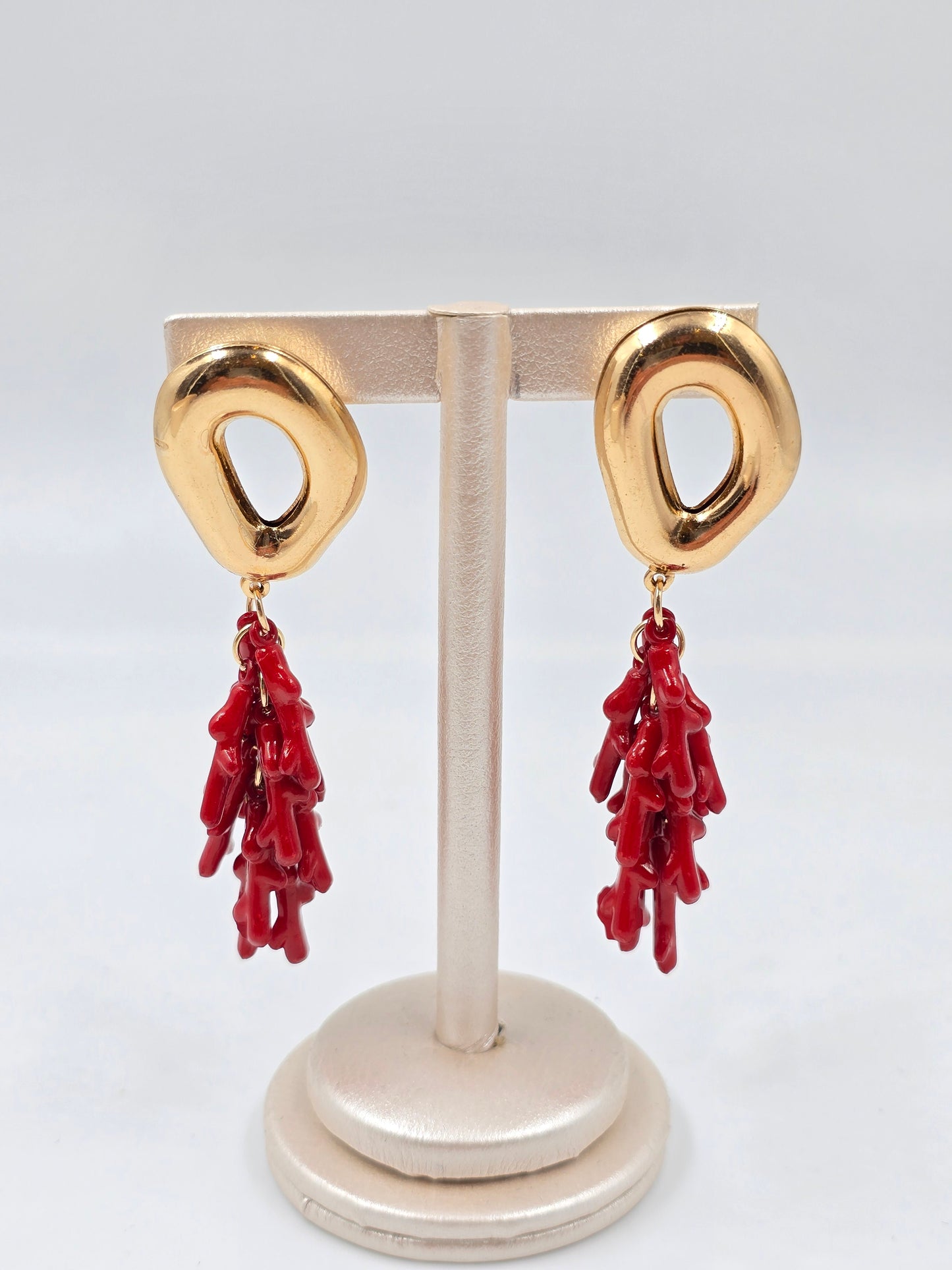 Coral-like Fringe Earrings
