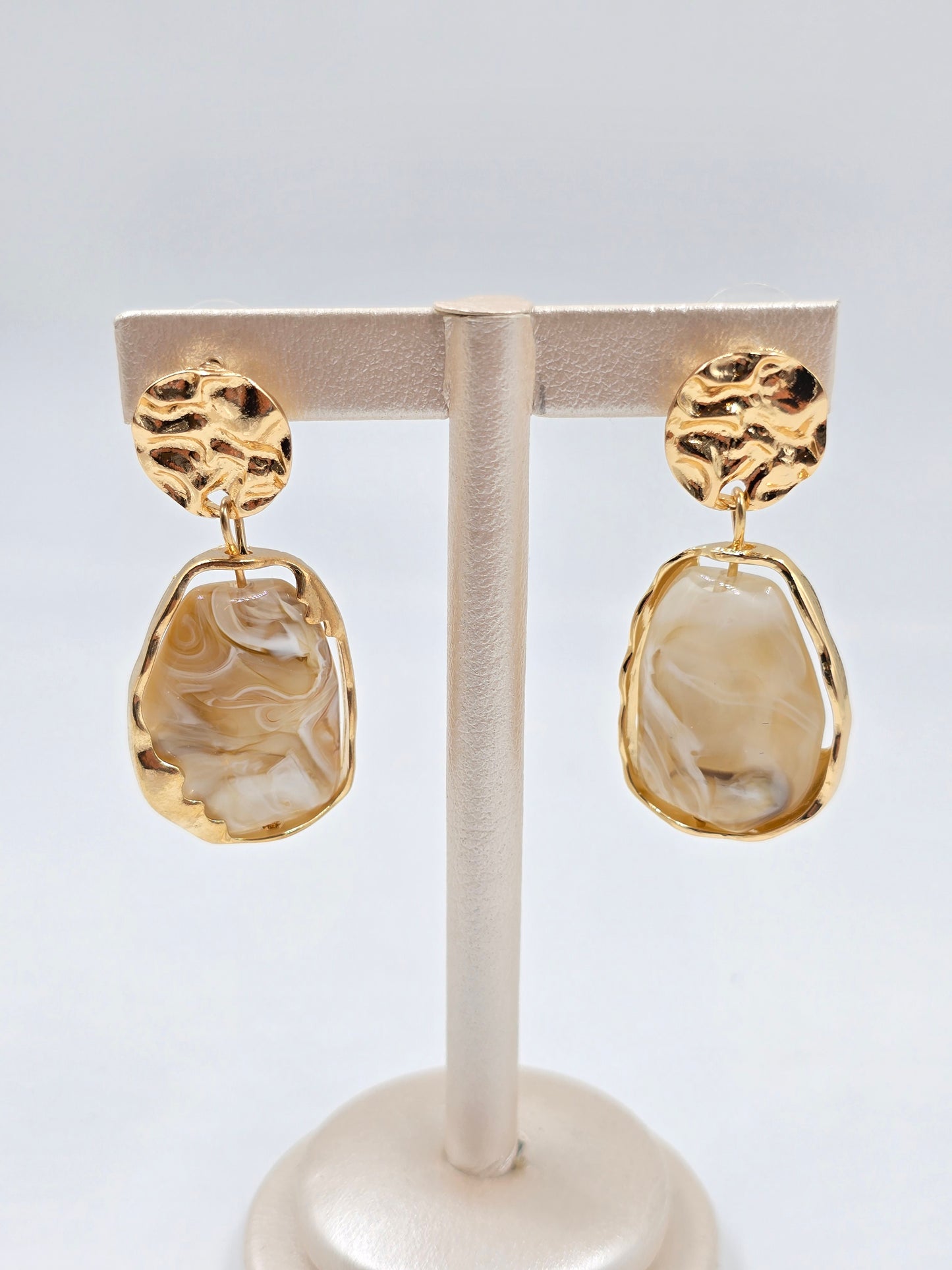 Polished Stone Drop Earring