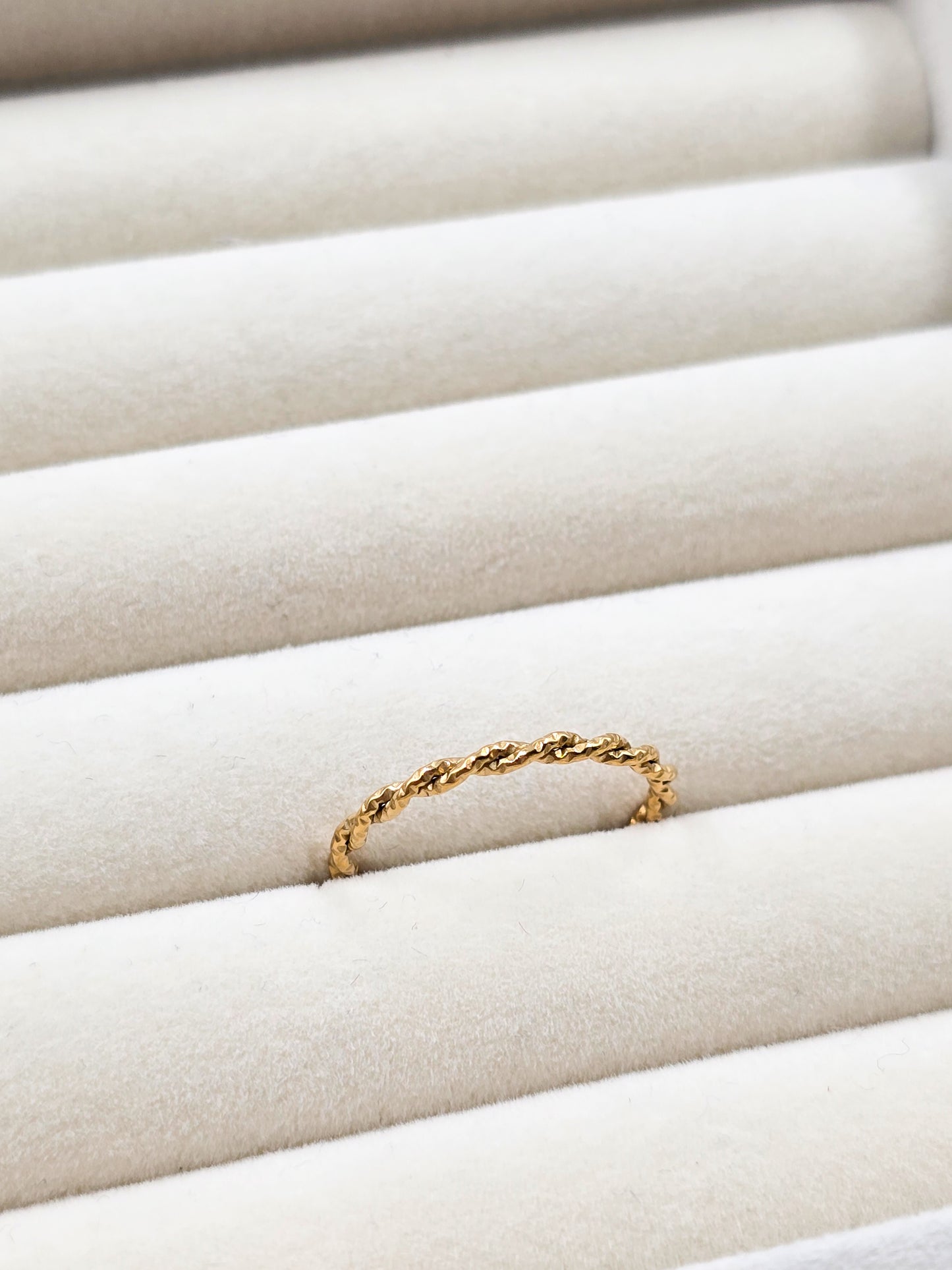 Stainless Steel Twisted Mix Ring